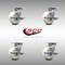 Service Caster 5 Inch Stainless Steel Nylon Swivel Caster Set with Roller Bearings and Brakes SCC-SS30S520-NYR-TLB-4 - alternate 5